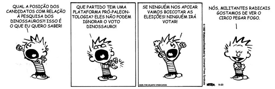 A primeira tirinha de Calvin e Haroldo - Estadão