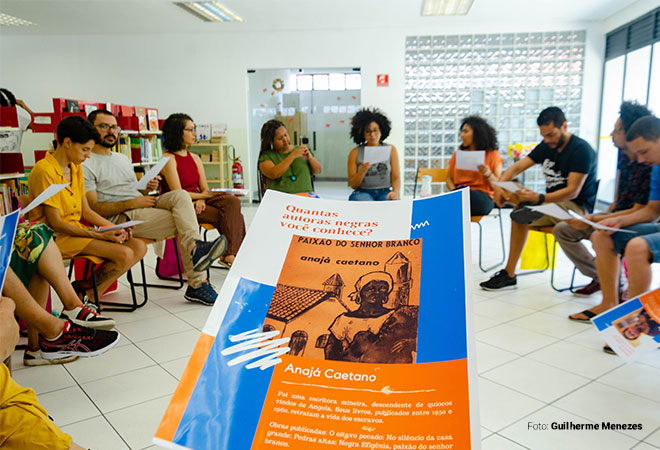 O projeto Mulheres Negras na Biblioteca realiza rodas de conversa e clubes de leitura. Foto: Guilherme Menezes/Divulgação