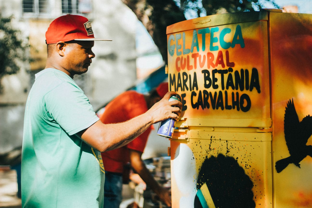 O projeto Gelateca Cultural Maria Betania de Carvalho homenageia professora e militante da educacao. Foto: Pablo Carvalho/Divulgação